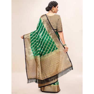 green-woven-organza-saree-with-tassels-23
