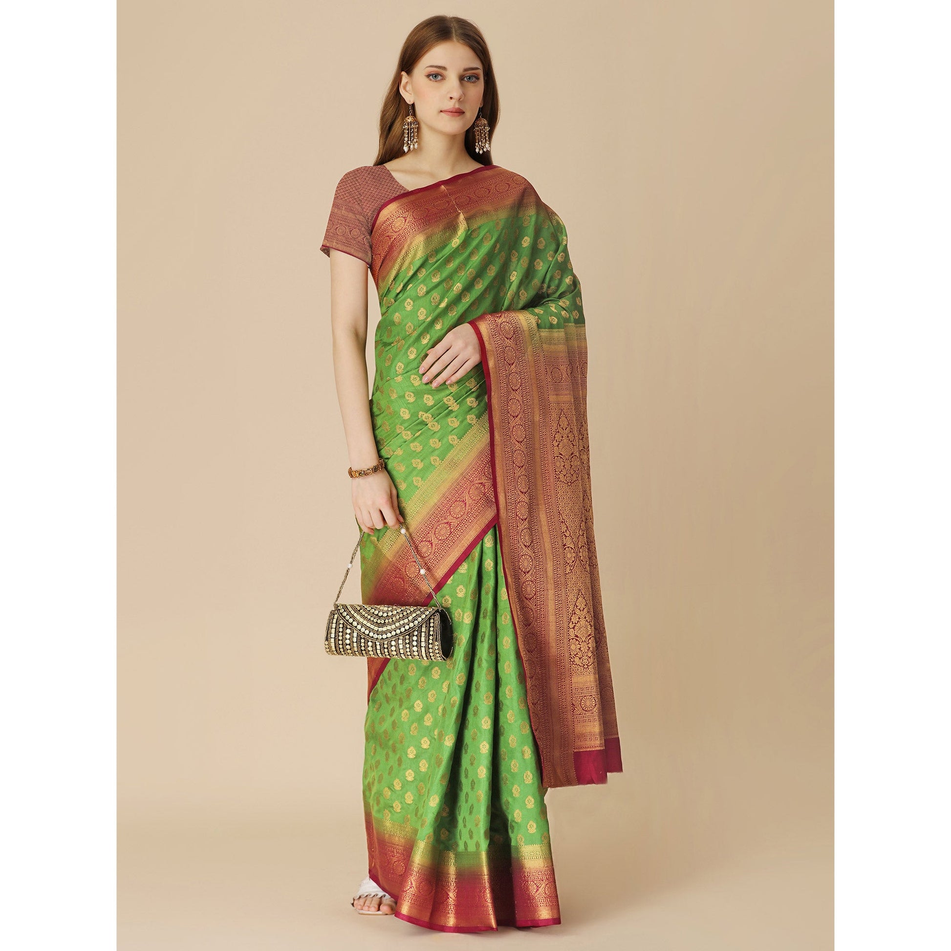 green-woven-dola-silk-saree