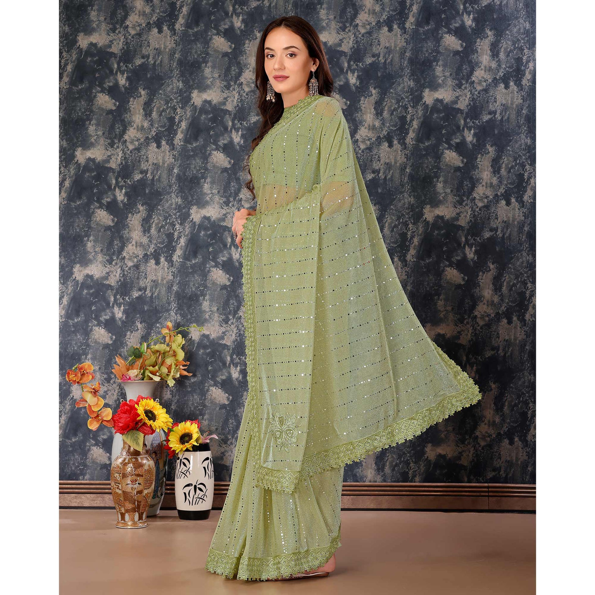 green-tikali-with-floral-embroidered-lycra-saree