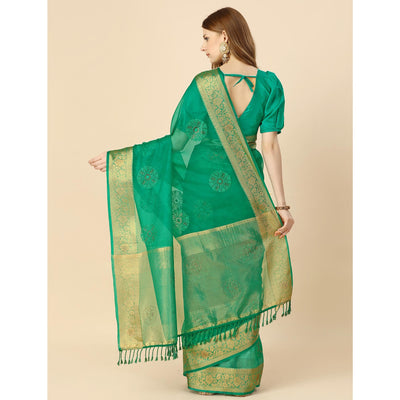 green-floral-embroidery-with-swarovski-work-organza-saree-1