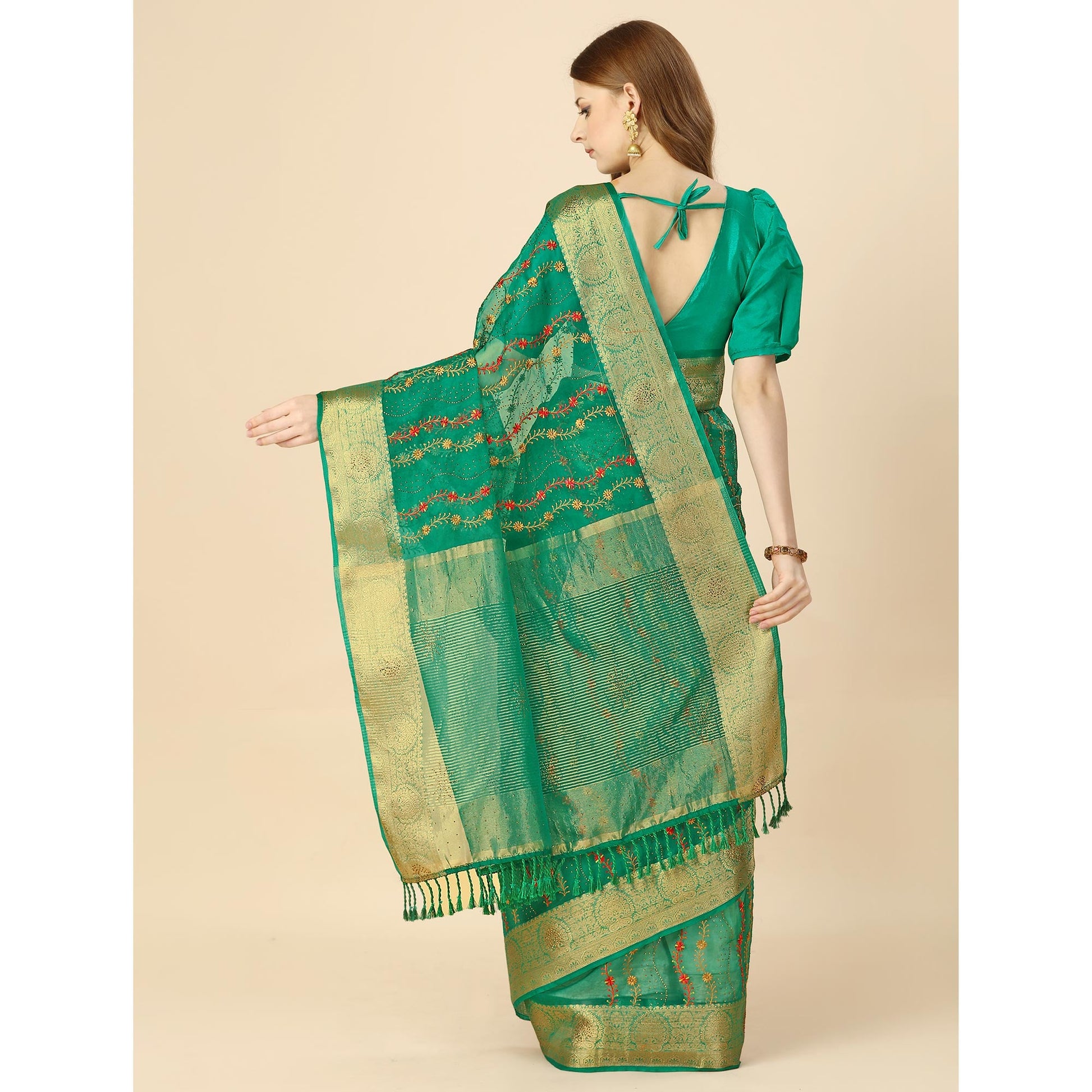 green-floral-embroidery-with-swarovski-work-organza-saree-2