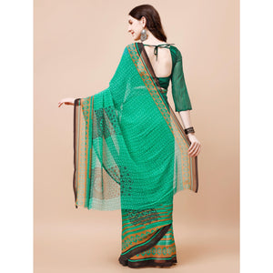 green-floral-printed-georgette-saree-14