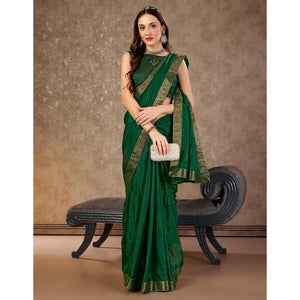green-floral-swarovski-work-vichitra-silk-saree-with-lace-border
