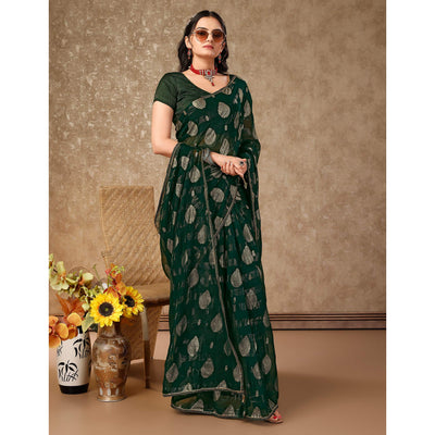 green-foil-printed-chiffon-saree-with-gota-patti-lace-border