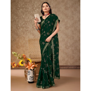 green-floral-foil-printed-chiffon-saree-with-lace-border-2