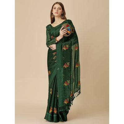 green-floral-embroidered-chiffon-saree-with-with-tassels