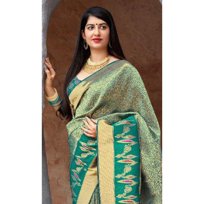 green-woven-banarasi-silk-saree-11