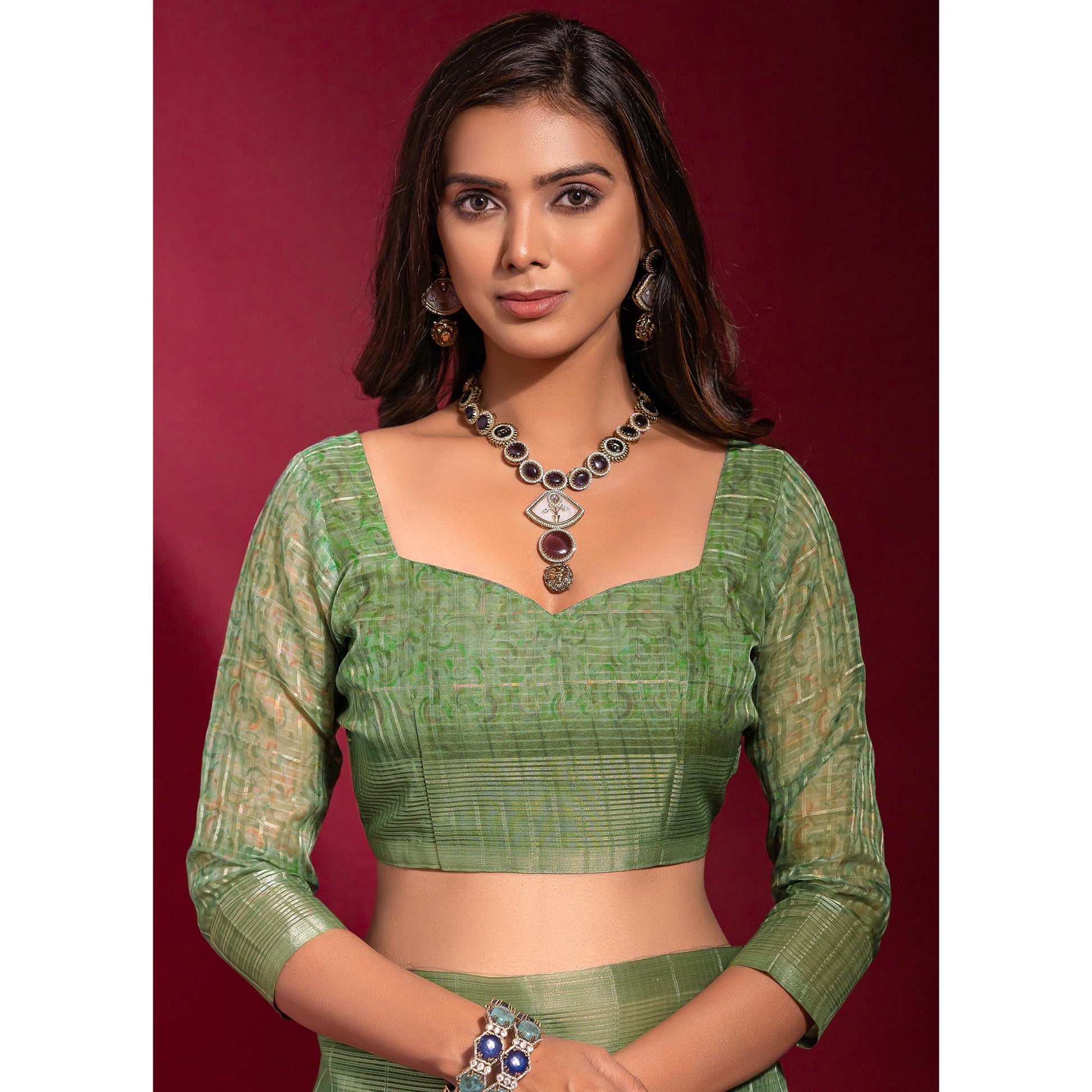 green-digital-printed-with-zari-work-linen-saree