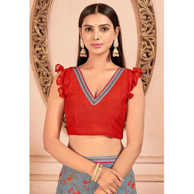 grey-floral-printed-chiffon-saree-with-lace-border-3