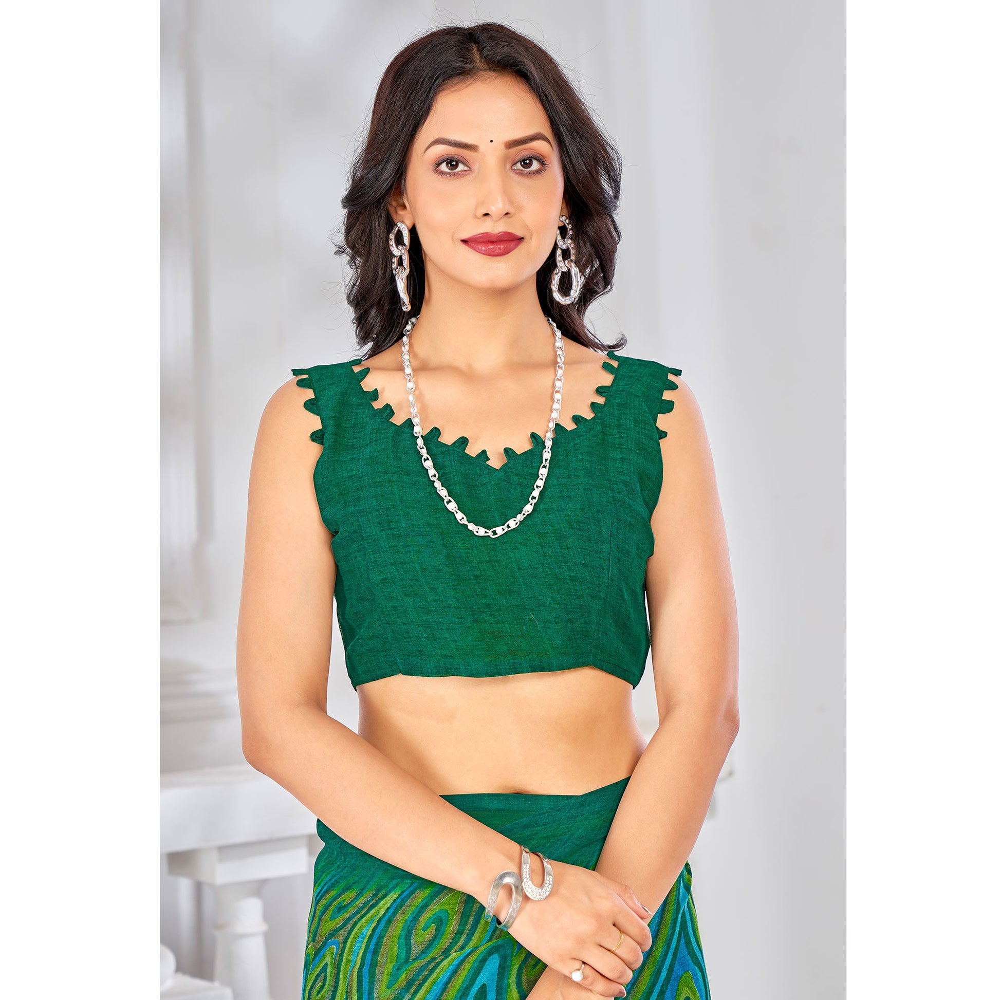 green-printed-chiffon-saree-12