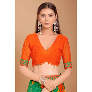 green-geometric-printed-chiffon-saree-6