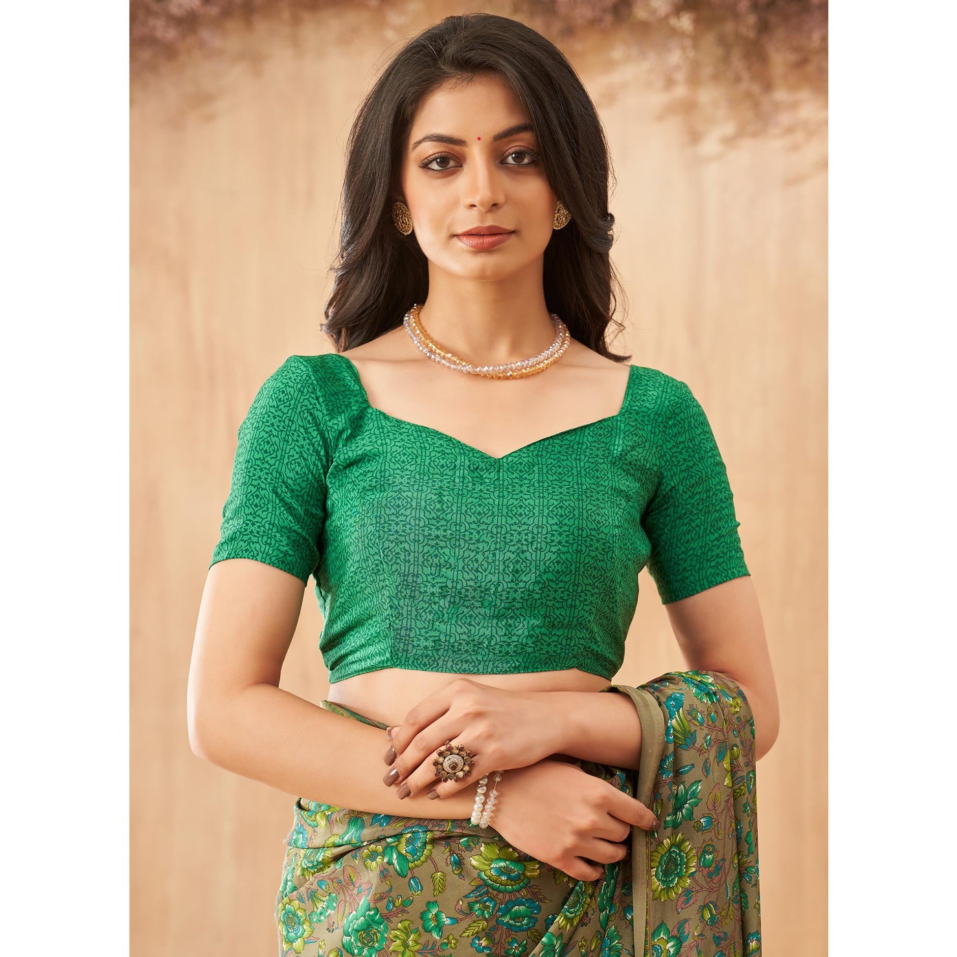 green-floral-printed-crepe-saree-1