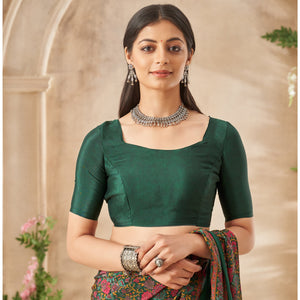 green-floral-printed-crepe-saree-3