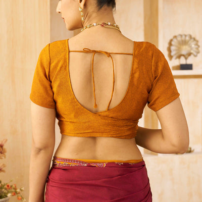 Maroon Floral Printed Crepe Silk Saree