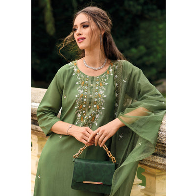 green-floral-embroidered-cotton-silk-suit