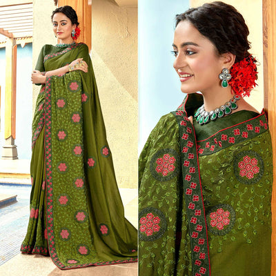 green-floral-embroidered-vichitra-silk-saree-1