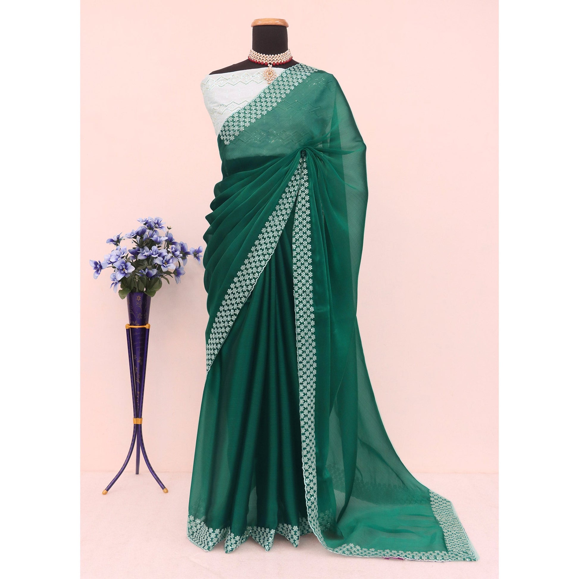 green-sequins-embroidered-chiffon-saree-6