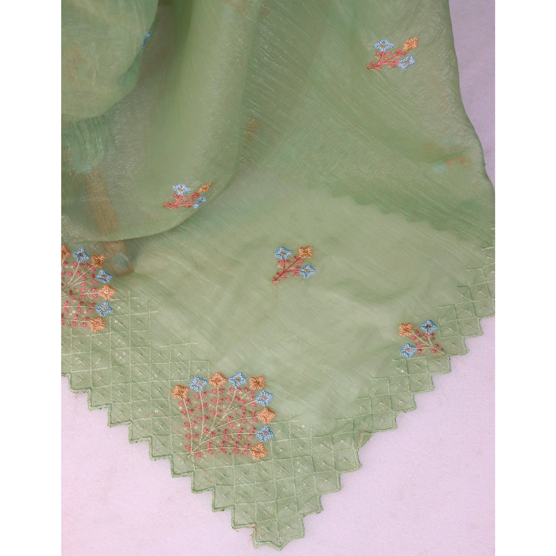 green-floral-sequins-embroidered-art-silk-crush-saree