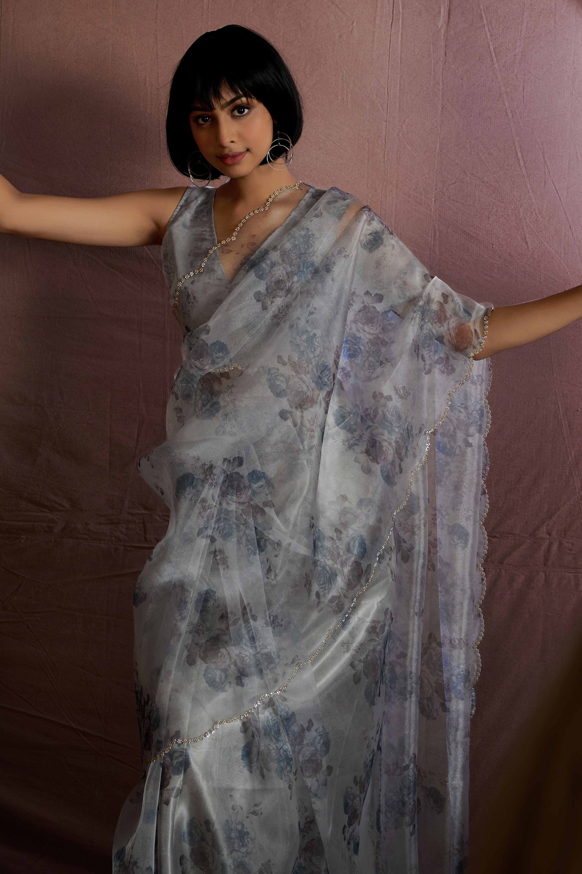 grey-floral-printed-soft-organza-saree-with-stone-work-border