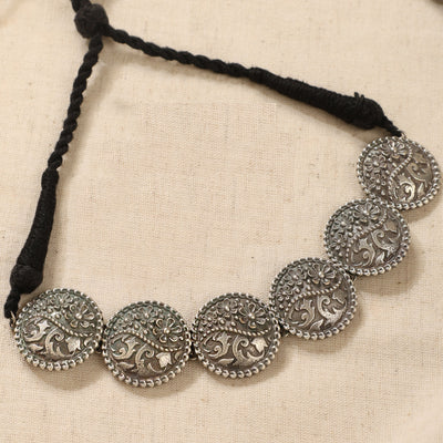 trueBrowns Silver Circular Necklace