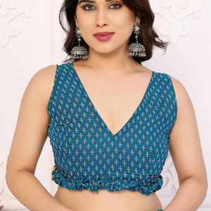 Morpich Printed Georgette Saree Saree With Tassels