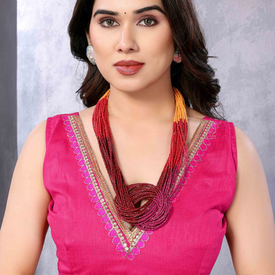 Lavender & Dark Purple Ombre Georgette Saree With Tassels