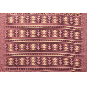Mauve Floral Printed Khaadi Saree