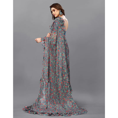 grey-floral-printed-georgette-saree-7