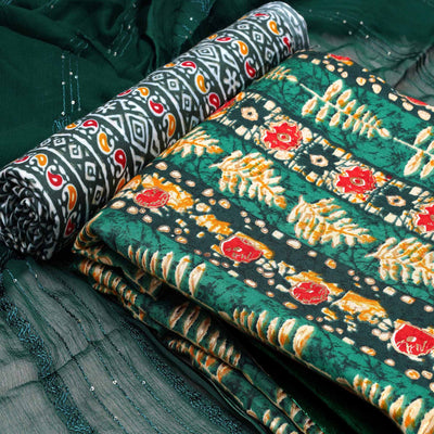 green-foil-printed-cotton-blend-dress-material