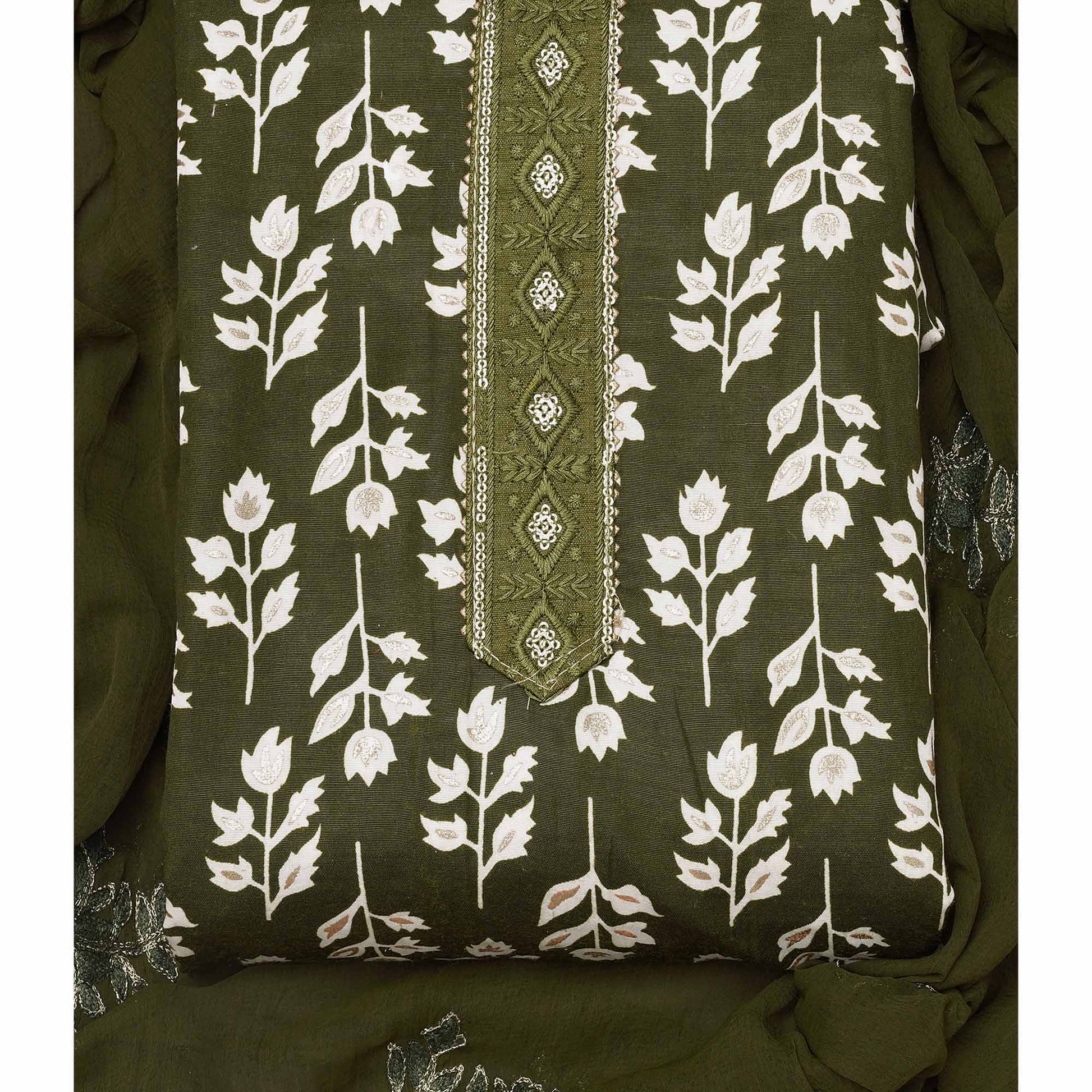 green-foil-printed-cotton-blend-dress-material-1