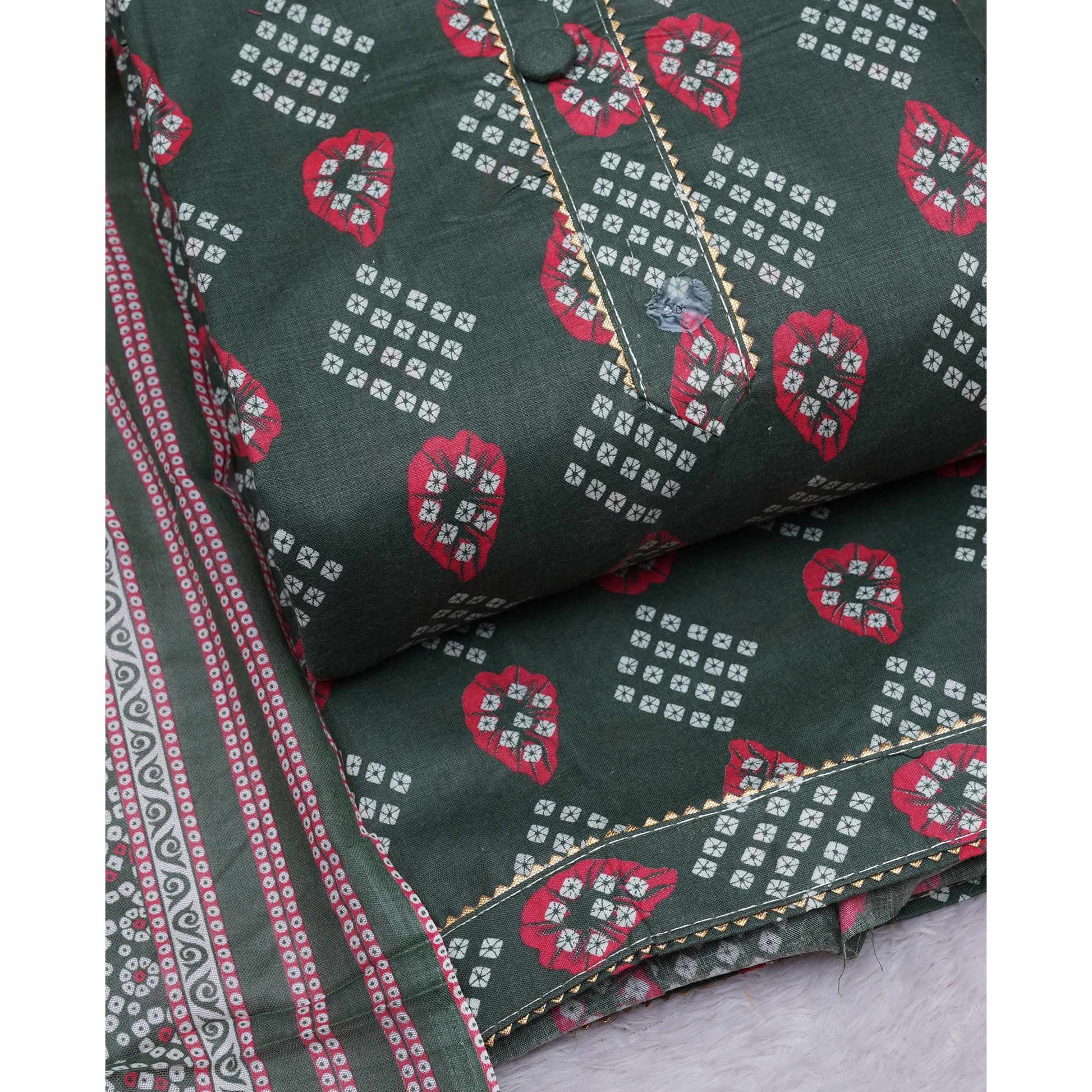 green-bandhani-printed-cotton-blend-dress-material