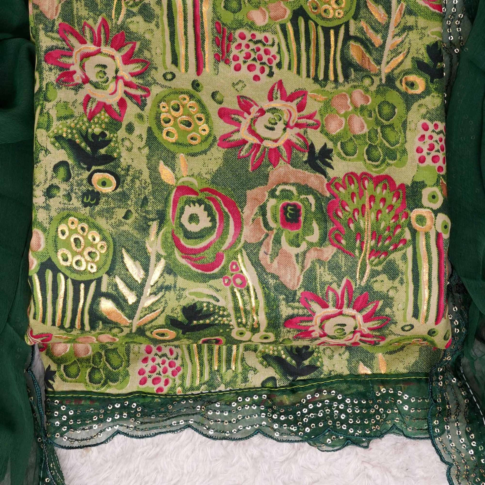 green-foil-printed-with-sequins-work-cotton-blend-dress-material