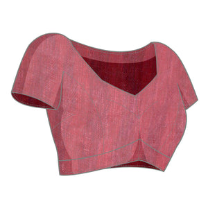 Cream Digital Floral Printed Linen Saree