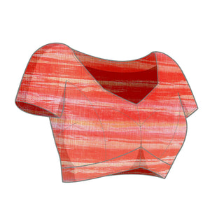 Cream & Multicolor Digital Floral Printed Linen Saree