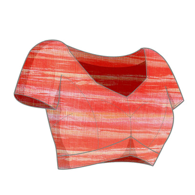 Cream & Multicolor Digital Floral Printed Linen Saree