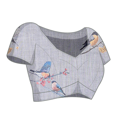 grey-digital-floral-printed-linen-saree