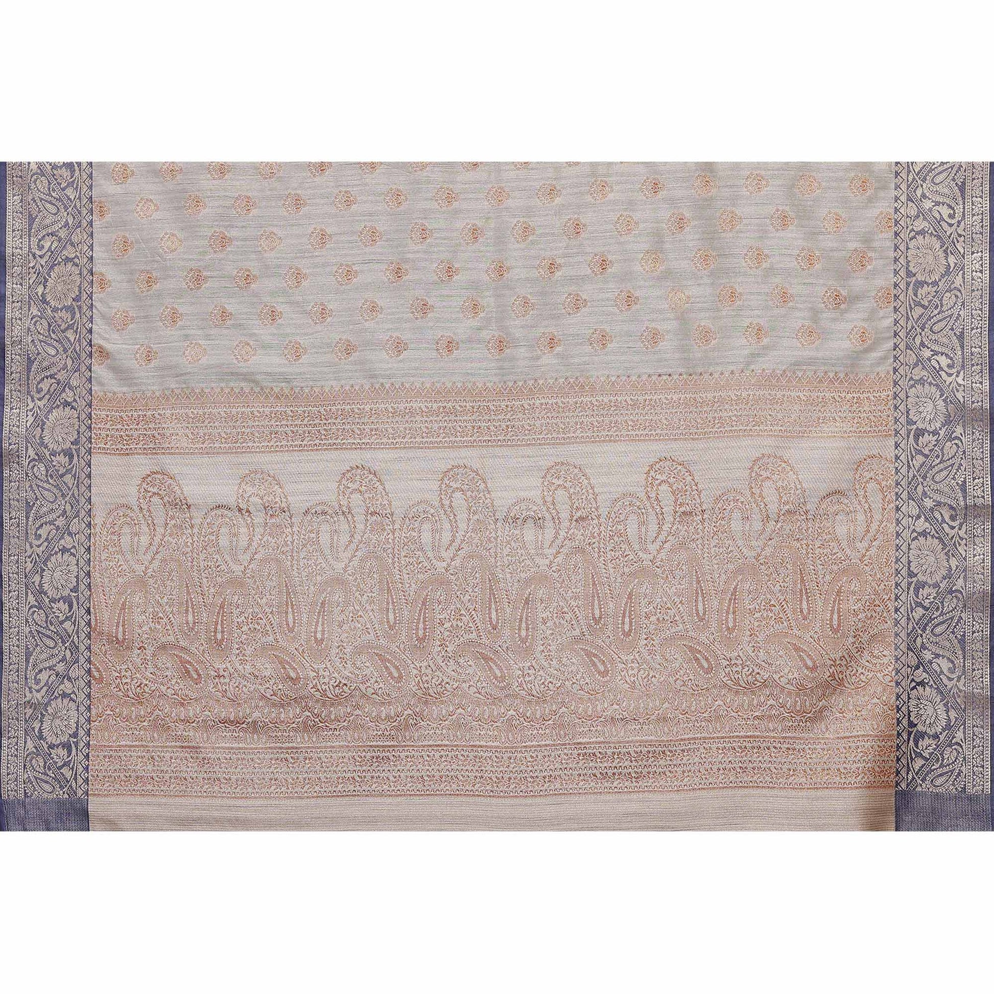 grey-floral-woven-banarasi-silk-saree