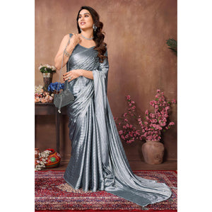 grey-mukaish-work-satin-saree-with-tassels