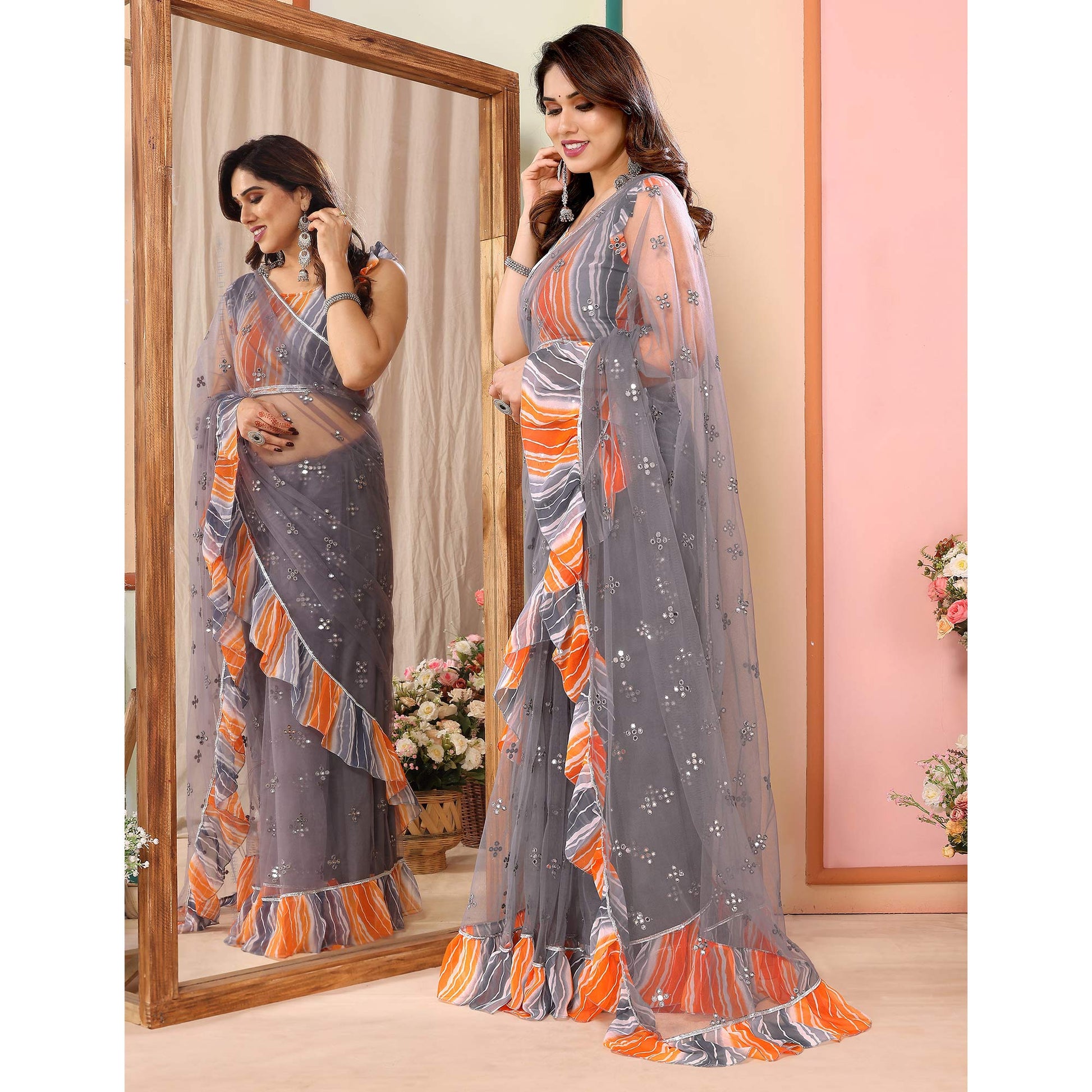 grey-mirror-work-embroidered-net-ruffle-saree