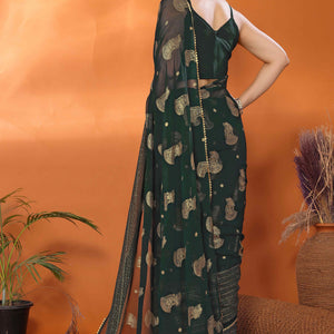 green-foil-printed-georgette-saree-7