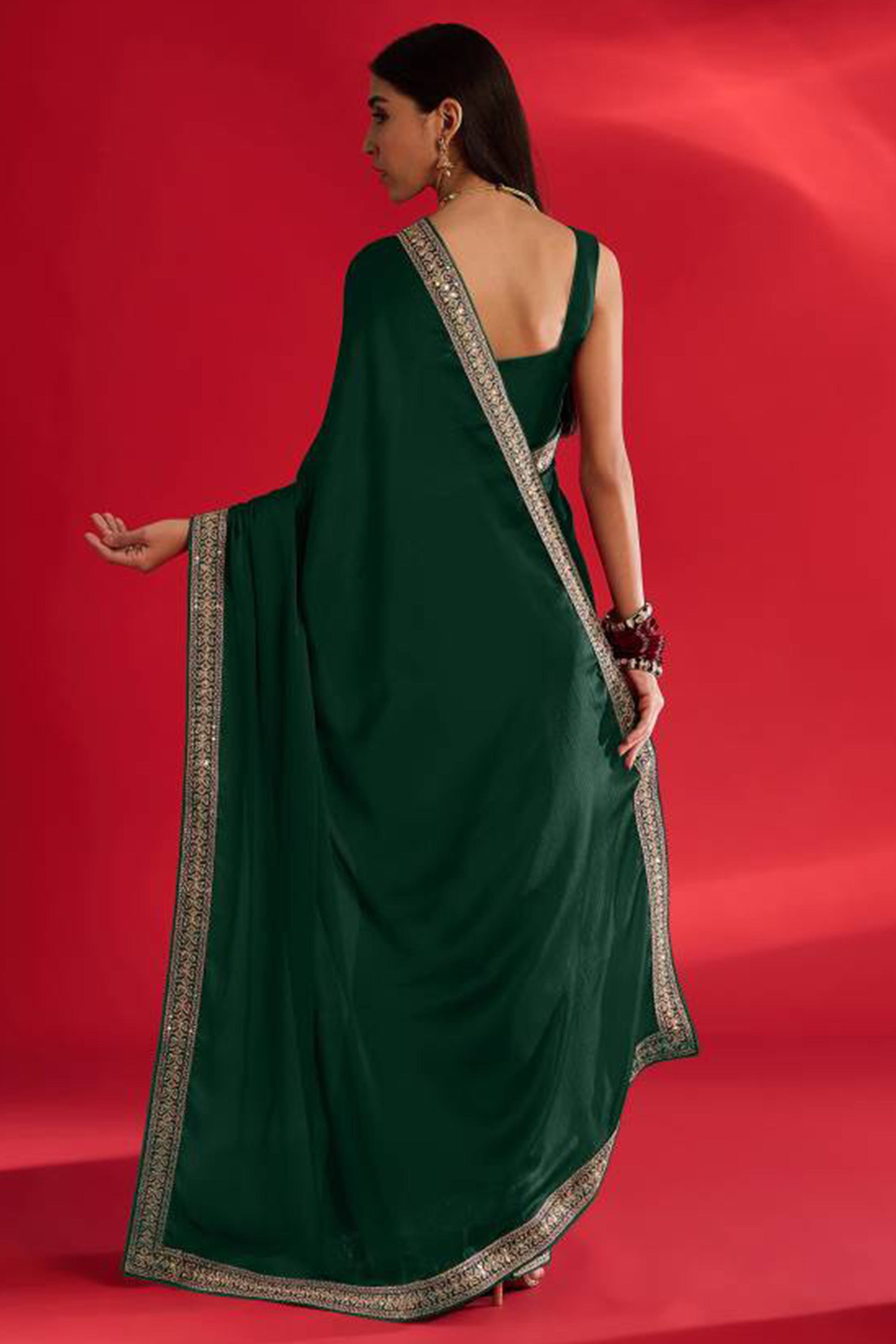 green-solid-with-embellished-bordered-georgette-sarees