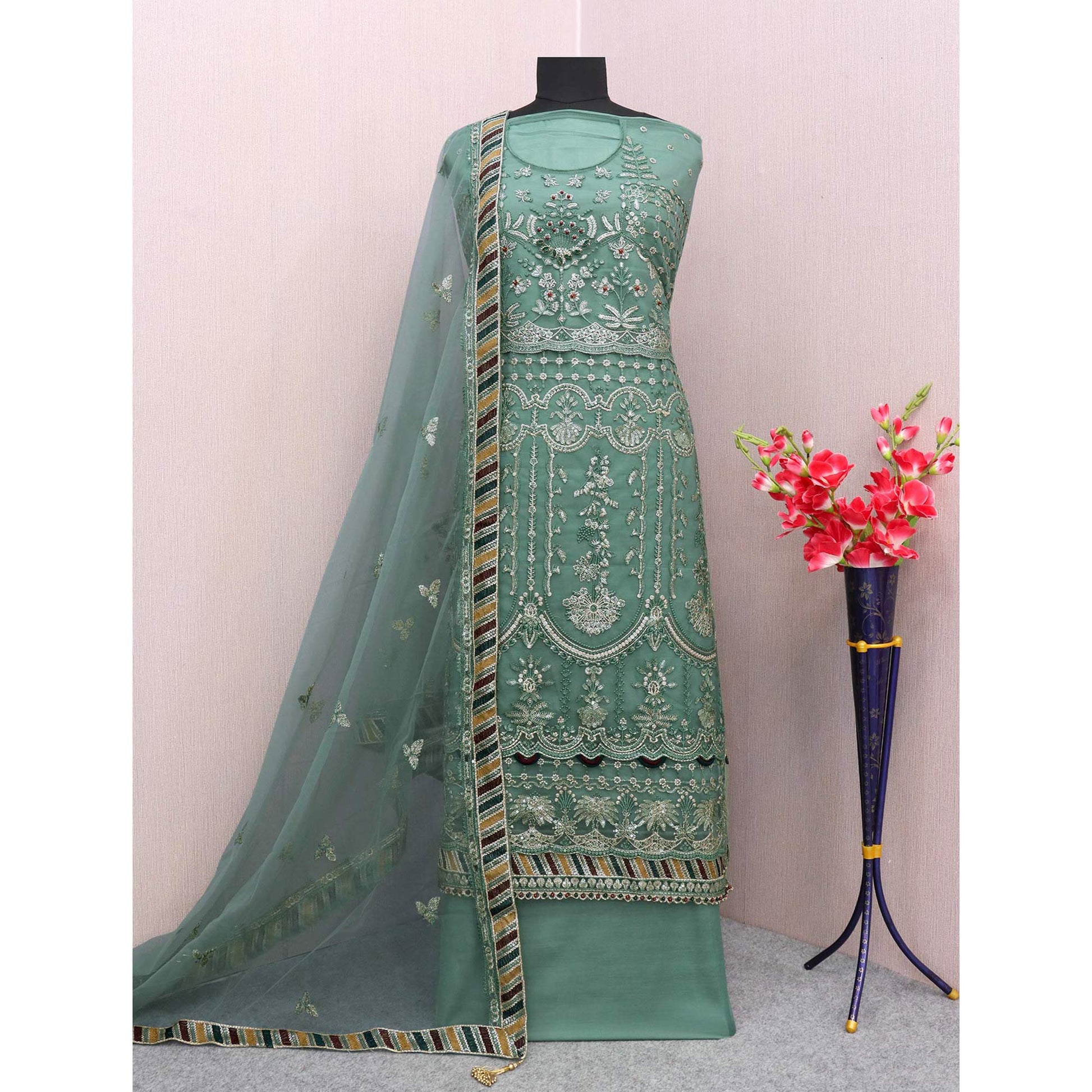 green-floral-embroidered-net-semi-stitched-pakistani-suit-1