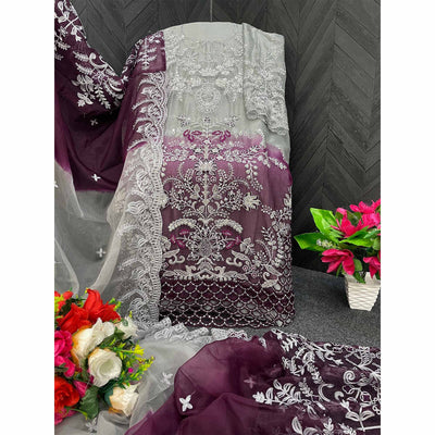 grey-purple-floral-embroidered-organza-semi-stitched-pakistani-suit