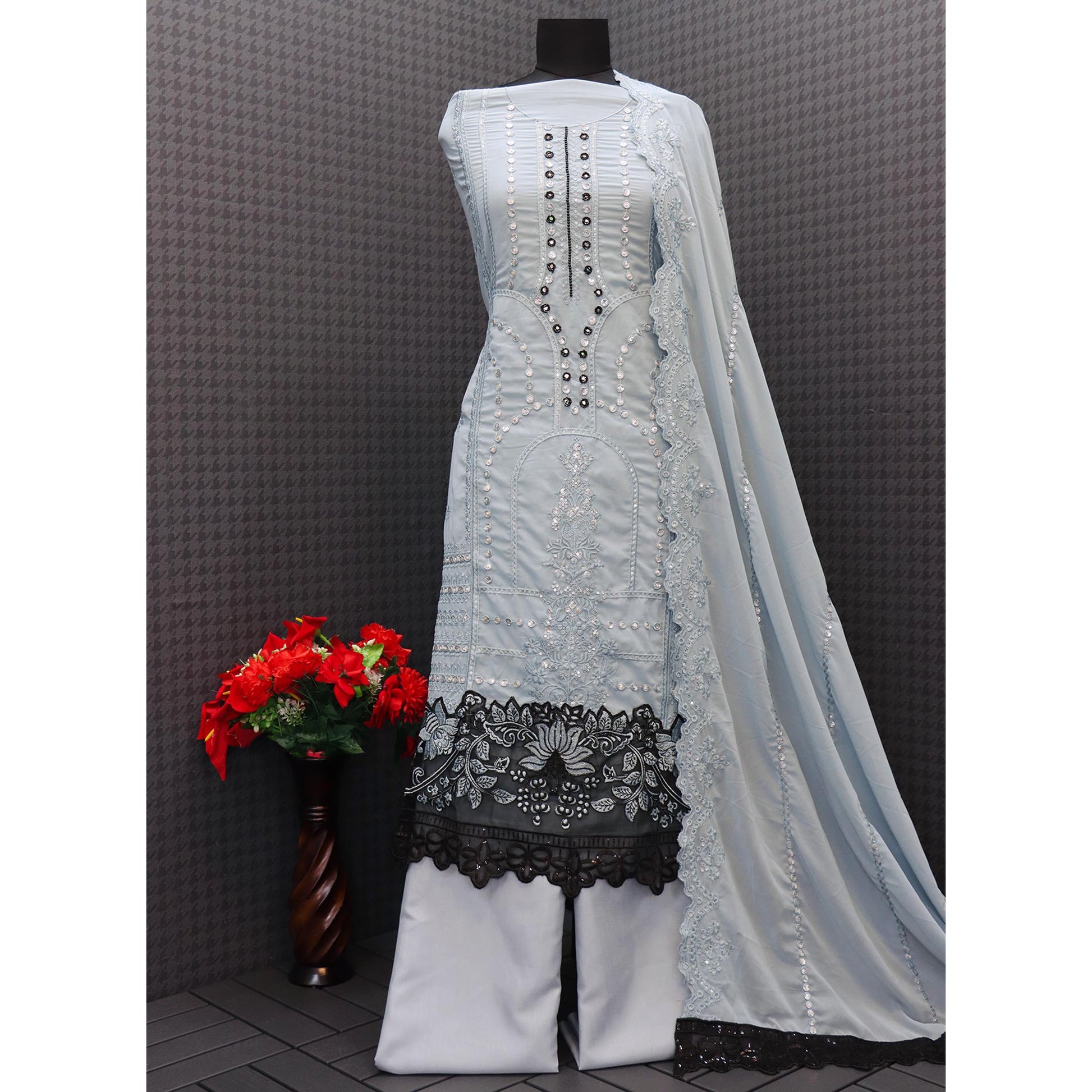 grey-floral-embroidered-georgette-semi-stitched-pakistani-suit-1