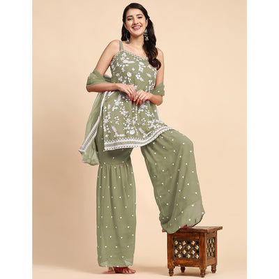 green-floral-sequins-embroidered-georgette-semi-stitched-suit