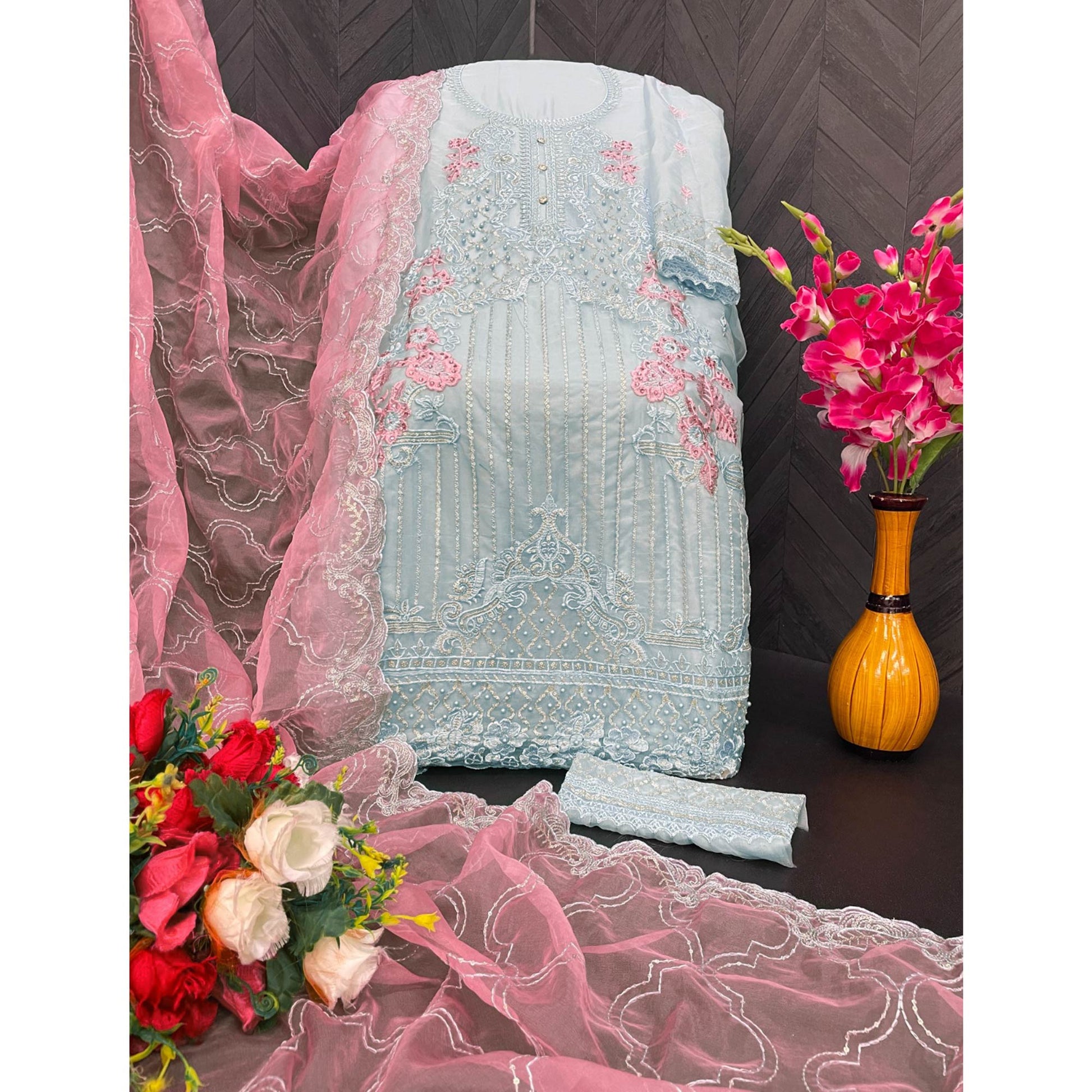 grey-floral-embroidered-organza-semi-stitched-pakistani-suit-2