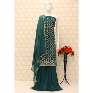 green-embroidered-georgette-semi-stitched-suit