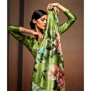 green-digital-printed-satin-saree-3