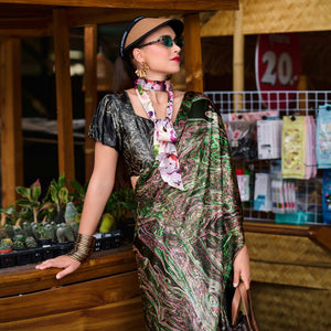 green-digital-printed-pure-satin-saree