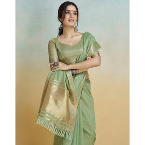 green-woven-cotton-silk-saree-with-tassels-19